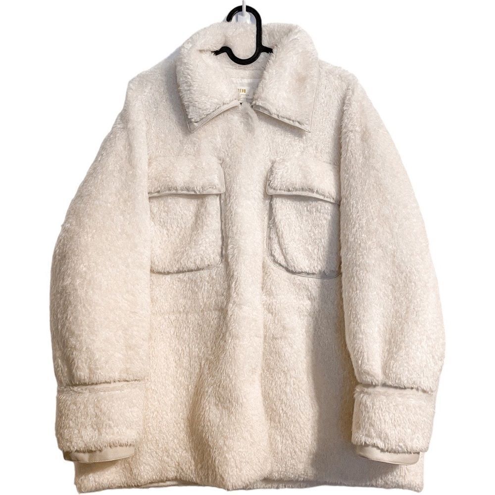 Anthropologie Maeve Cinched Waist Faux Fur Jacket - Picture 8 of 13